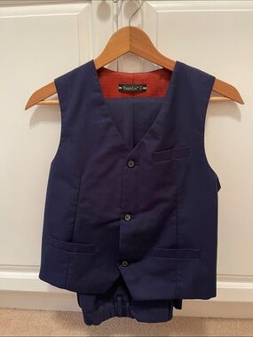 Boys Navy Vest and Shorts Matching Set